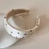 2026 Nova Faixa de Cabeça de Bolinhas com Aba Larga para Mulheres, Tiara, Presilha de Cabelo, Acessório de Cabelo, Penteado com Topo Alto