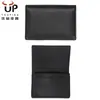 Portatarjetas de Negocio para Hombre de Cuero Genuino con Bloques de Color, Cartera Multibolsillos de Piel de Vaca de Primera Capa con Grano Cruzado y Ranuras para Tarjetas, Personalizable con Logo de Empresa