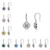Populares aretes nuevos europeos y americanos aretes de plata esterlina s925 con incrustaciones de circón colorido libro rojo pequeño aretes microincrustados personalizados