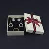 Caja de Collar al por Mayor Exhibidor de Joyería Caja de Papel de Regalo Colgante Pendientes de Botón Juego de Anillo de Pendientes Caja de Empaque de Adornos