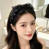 Diadema de lazo floral estilo coreano, diadema de tela a cuadros plisada, accesorio para el cabello versátil y dulce para mujer, estilo pequeño y fragante