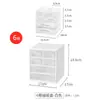 Caja de Almacenamiento Tipo Cajón a Prueba de Polvo de Nueve Compartimentos Caja de Almacenamiento Linda para Papelería de Escritorio Joyería Cosméticos Caja de Seis Compartimentos