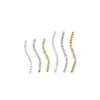 Plata de Ley S925 Tubo Tallado en Forma de S Cielo Estrellado Conector Pulsera de Perlas Hecha a Mano para Bricolaje Accesorios de Joyería con Cuentas de Cristal