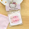 Pegatinas de Uñas Portátiles de Dibujos Animados Kuromi para Niñas Pequeñas, Nuevas Pegatinas de Uñas Cortas Hechas a Mano 2026 para Niñas