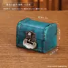 Caja de joyería de madera vintage desgastada con cerradura, caja de almacenamiento de madera portátil, caja del tesoro decorativa de escritorio, caja de almacenamiento para documentos y accesorios