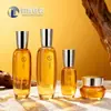 Conjunto de Frascos de Vidro Cosmético Prontos 120ml Frasco Dispenser de Loção Essencial de Alta Qualidade 50g Frasco de Vidro Vazio para Creme Facial