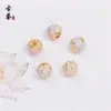 Cuentas Espaciadoras de Loto con Goteo de Aceite Cloisonné de 8 mm, Cuentas de Color Azul Quemado Esmaltado, Cuentas Sueltas Hechas a Mano para Manualidades, Accesorios para Joyería