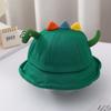 Chapéu de pescador infantil primavera e outono super fofo de dinossauro chapéu de sol 1-3 anos meninos e meninas chapéu de sol de viagem para bebê 4