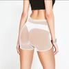 Medias de Rejilla 5 Puntos Pantalones Negros Delgadas Ins Popular en Internet Malla Pequeña Pantalones Ultra Cortos de Malla para Mujer Cortos Rasgados a Mano