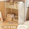Estantería para debajo del escritorio, soporte vertical de múltiples niveles para libros, caja de almacenamiento de libros, estante de almacenamiento para debajo del escritorio, organizador de archivos A4 para estación de trabajo