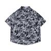 Ruoshuai marca de moda retro camisa floral de manga corta para niños y niñas holgada casual estilo coreano estilo Hong Kong nicho chaqueta camisa floral