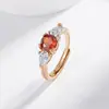 Venta en vivo anillo de rubí de simulación de 1 quilate cultivo artificial anillo de rubí granate sangre de paloma de Myanmar