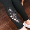 Leggings creativos de moda coreana, cortes de primavera y otoño, pantalones hasta los tobillos con encaje hueco, pantalones ajustados de poliéster y algodón.
