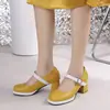2023 Nuevos Zapatos de Correa de Viaje Boca Baja Primavera y Otoño Zapatos de Mujer Punta Cuadrada Tacones Altos Gruesos 33-48 AliExpress Zapatos de Comercio Exterior
