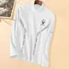Ropa interior térmica con forro de terciopelo, engrosada y cálida, camiseta base unisex, cuello medio alto, color sólido, camiseta de manga larga, top de otoño