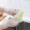 Guantes de plástico de grado alimenticio a prueba de aceite 100 Piezas desechables para llevar barbacoa pollo frito langosta guantes transparentes