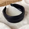Diadema ancha de cuero PU estilo coreano, estilo retro Melard, cómoda de llevar, adecuada tanto para salidas casuales como para ir al trabajo, un accesorio de moda para mujeres