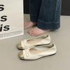 Sapatilhas Ballet Borboleta Primavera e Outono Novo Estilo Feminino Fada Francesa 2025 Sapatos de Vovó Flats Mocassins Macios