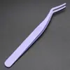 Pinzas para Diario de Mano Acero Inoxidable Pinzas para Pestañas Postizas Pinza de Cabeza Redonda Corta Portátil Fácil para Principiantes Pinzas para Injerto de Pestañas
