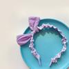 Estilo coreano Sweet Bow Headband Tecido Xadrez Headband Plissado Nova Fivela de Cabelo Pressionado para Crianças Grampo de Cabelo