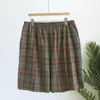 Nueva colección de verano: Shorts de algodón lavado a cuadros para hombre, casuales y elegantes, disponibles en tallas grandes, con tejido transpirable que absorbe el sudor