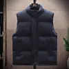 Chaleco de algodón con relleno de plumón para hombre, otoño e invierno, talla grande, moderno, cálido, engrosado, chaqueta de trabajo para pareja para hombres