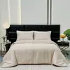Conjunto de lençol de cetim com ondulações de cor sólida de luxo leve AliExpress, conjunto de cama jacquard de cetim de três peças