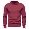 Suéter cálido y grueso de comercio exterior transfronterizo de otoño e invierno para hombre, suéter ajustado de cuello medio para hombre, suéter para hombre multicolor en stock de punto