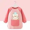 Bata de Pintura Infantil, Delantal de Pintura Artística, Babero para Comer de Bebé, Guardería Cinta Mágica Impermeable Ropa para Usar al Revés