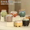 Vaso de Flor Suculenta Cerâmica Preço Especial Liquidação Esmaltado Tamanhos Grande e Pequeno Simples Pastoral Mesa Vasos de Barro Respirável Plantas Leede Estoque