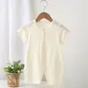Mameluco de verano para bebé de manga corta, estilo delgado, ropa para niños, ropa para bebé Clase A