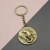Chaveiro Redondo de Elefante Liga de Bronze Antigo Chaveiro Embossado Pingente de Bolsa Shein Temu Aliexpress Amazon
