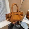 Bolsa Grande Fosca Estilo Retro Maillard para Mulheres Pedido Estrangeiro Nova Moda 2026 Bolsa de Mão Bolsa Tote Bolsa Transversal Outono e Inverno