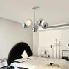 Lámpara de Dormitorio de Diseño Bauhaus Lámpara Nórdica Vintage para Dormitorio Estudio Comedor Lámpara Estilo Antiguo Arte de Hierro Galvanizado Araña Nanyang