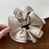 Elástico de Cabelo de Tecido de Alta Qualidade Estilo Coreano Flor Bud Franzida Cetim Moda Elástico de Cabelo Temperamento Elegante para Mulheres