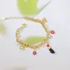 Estilo Boêmio, Olho Grego, Pulseira com Gesto de Elefantinho, Cobre Não Desbota, Estilo Oceano Para Usar em Camadas