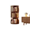 Estantería giratoria de 360 grados, ahorra espacio, estante independiente para libros ilustrados, diseño simple, adecuado para uso doméstico y estudiantil, fácil de mover y almacenar