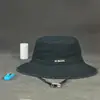 En stock Algodón Puro Lavado Sombrero de Pescador con Volantes Hyun-a Sombrero de Cubo para Mujer para Compras y Viajes Sombrero de Sol Personalizado de Moda