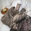 Cardigan de Punto de Manga Larga Suave Estilo Coreano Retro para Mujer Otoño Invierno Delgado Corto Liso Canalé Suéter Abrigo