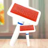 Suministros para mascotas mango de plástico blanco peine de dientes finos peine para mascotas para eliminar el pelo suelto, seguro y duradero, adecuado tanto para gatos como para perros