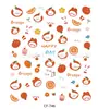 Pegatinas Calcomanías para Uñas Portátiles Panda Mariquita de Siete Estrellas Tortuguita Colección Linda Cuadrícula Completa Linda Pegatinas para Uñas DIY