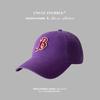 Tio Hu Ji original letra B boné de beisebol dos homens estilo ocidental rosto olhando pequeno soft top pontiagudo boné nicho design chapéu mulheres