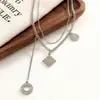 Oferta especial: Collar de acero de titanio con diseño de celebridad de Internet de alta calidad para mujer, cadena de clavícula para hombre pequeño, personalidad, temperamento de moda, combina con todo, estudiante.