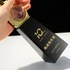 Trofeo de Alta Calidad para Aniversario Trofeo Personalizado de Cristal y Metal 5 10 15 20 Años Premio Souvenir para Reunión Anual de Empresa