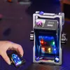 Punto de inicio X19 giroscopio de descompresión de doble arco con punta de dedo, luces coloridas, encendedor de cigarrillos de metal USB, encendedor para hombres, venta al por mayor