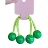 Diademas elásticas largas de colores de caramelo estilo coreano para coletas de niños, scrunchies coloridos con bolitas, accesorios para el cabello de princesa, estilo princesa