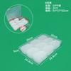 Set Rectangular Transparente de PP Caja de Plástico con Tapa abatible para Muestras de Esmalte de Uñas, Caja de Plástico para Empaque de Accesorios de Joyería