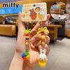 Mini Miffy Auténtico Miffy Conejo Muñeca Llavero Colgante Linda Nariz Pequeña Pareja Colgante para Cadena de Bolso de Teléfono Móvil