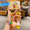 Auténtico Mini Miffy Conejo Miffy Llavero Colgante Exquisita Nariz Pequeña Pareja Colgante para Bolso de Teléfono Móvil