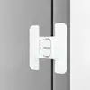 Cerrador de Puerta de Refrigerador sin Taladro, Pestillo de Seguridad Infantil para Evitar Pellizcos, Pestillo para Gabinetes y Cajones, Pestillo Cuadrado Multifuncional de Doble Cierre